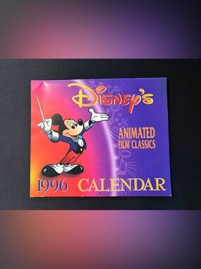 Disney Purple and Pink Gradient 1996 Calendar Featuring Mickey Mouse